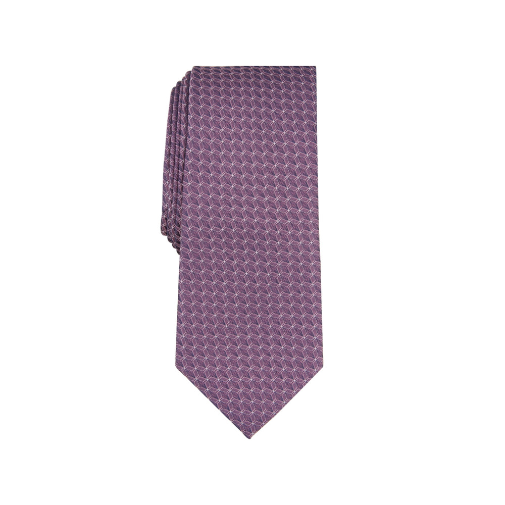 Alfani Men Moores Geo-Pattern Tie Pink